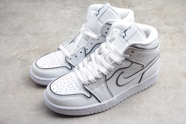 Jordan 1 Mid Iridescent Reflective White (W) CK6587-100 - Image 5