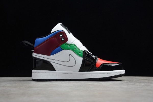 Jordan 1 Mid SE Black White Multi-Color (W) DB5454-001 - Image 4
