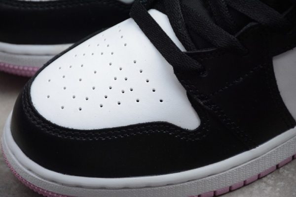 Jordan 1 Mid White Black Light Arctic Pink (GS)  555112-103 - Image 5