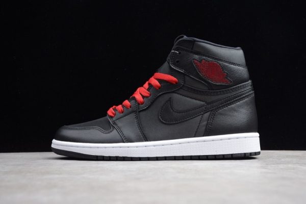 Jordan 1 Retro High Black Satin Gym Red(SP batch) 555088-060