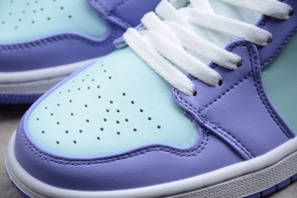 Jordan 1 Mid Purple Aqua (GS)  554725-500 - Image 2