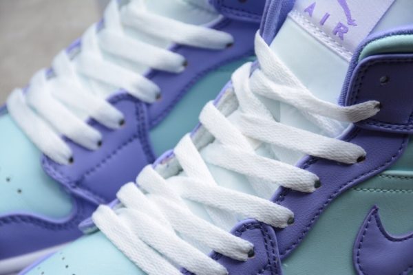 Jordan 1 Mid Purple Aqua (GS)  554725-500 - Image 5