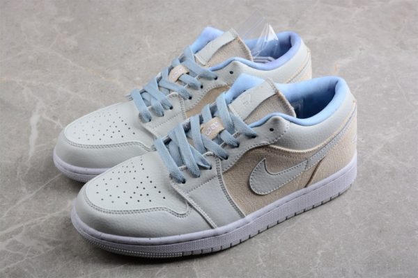 Jordan 1 Low Canvas Grey Cream (W) DQ4151-500 - Image 4