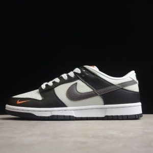 Nike Dunk Low Grey Black Orange Mini Swoosh FN7808-001