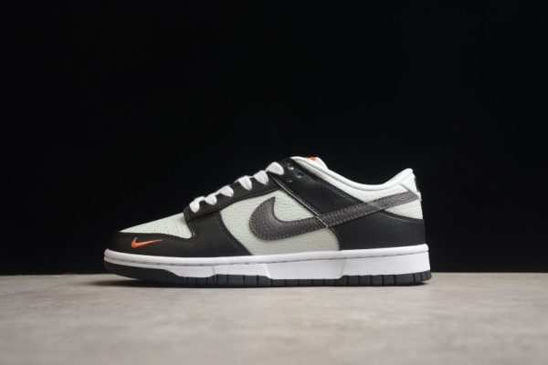 Nike Dunk Low Grey Black Orange Mini Swoosh FN7808-001
