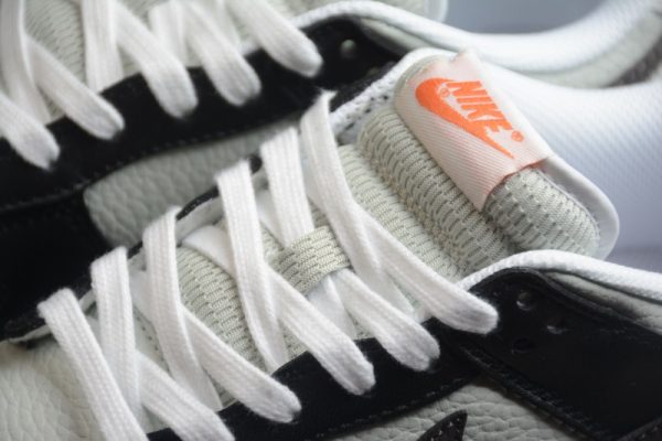 Nike Dunk Low Grey Black Orange Mini Swoosh FN7808-001 - Image 2