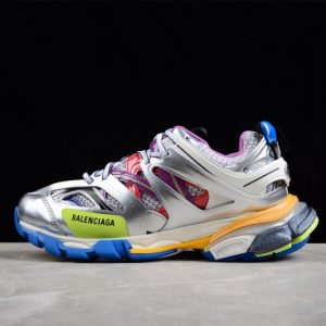 Ba***ci*ga Track Leather Free White Silver Multi(SP batch)542023W2FSA8123