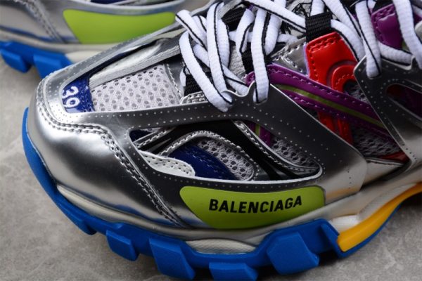 Ba***ci*ga Track Leather Free White Silver Multi(SP batch)542023W2FSA8123 - Image 3