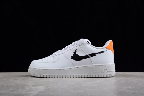 Nike Air Force 1 Low '07 Glitch Swoosh White Orange DV6483-100 - Image 2