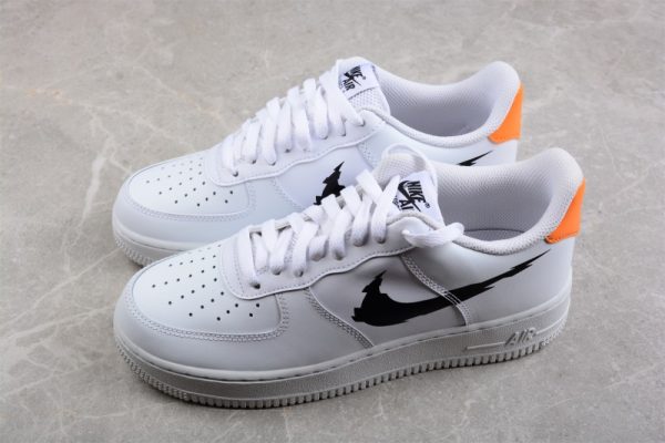 Nike Air Force 1 Low '07 Glitch Swoosh White Orange DV6483-100 - Image 5
