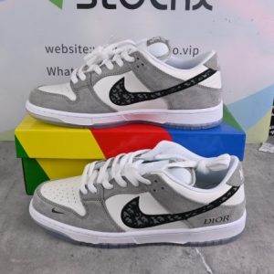 Dior x Nike SB Dunk Low Pro Wolf Grey White-Sail 2020(SP batch)BQ6817-002
