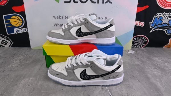 Dior x Nike SB Dunk Low Pro Wolf Grey White-Sail 2020(SP batch)BQ6817-002