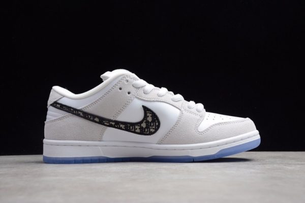 Dior x Nike SB Dunk Low Pro Wolf Grey White-Sail 2020(SP batch)BQ6817-002 - Image 5