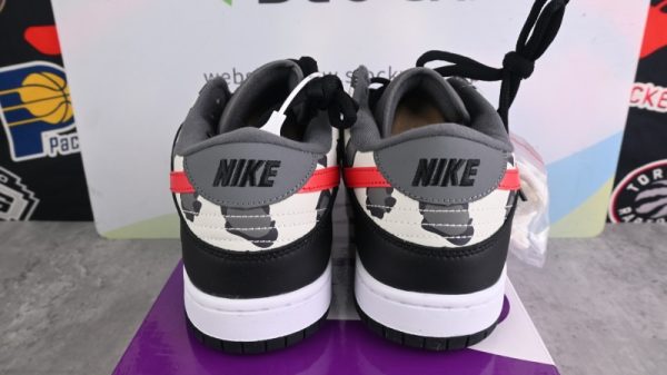 Nike SB Dunk Low Grey Black University Red CU1727-006 - Image 4