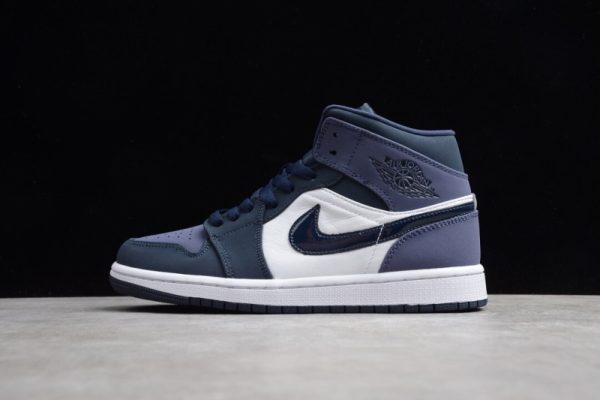 Jordan 1 Mid Obsidian Sanded Purple 554724-445