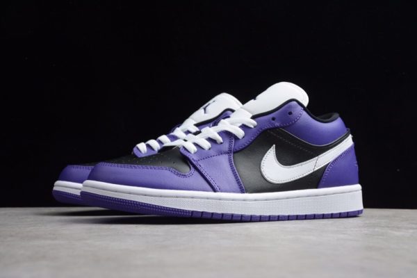 Jordan 1 Low Court Purple Black 553558-501 - Image 3