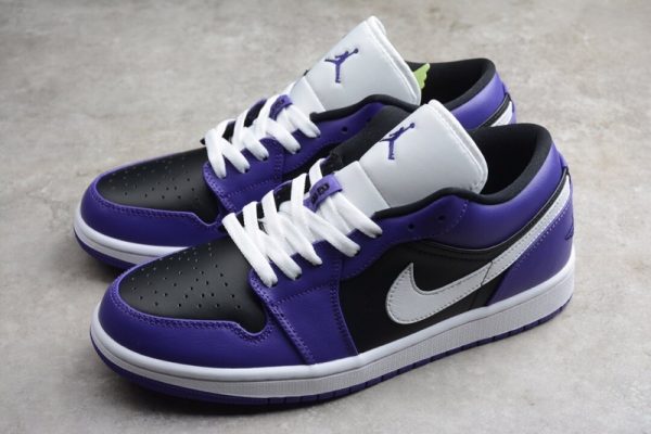 Jordan 1 Low Court Purple Black 553558-501 - Image 5