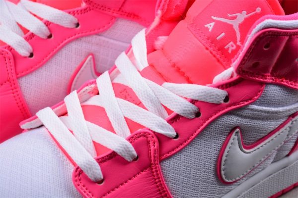 Jordan 1 Mid Hyper Pink White (GS) 555112-611 - Image 2