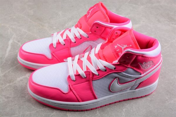Jordan 1 Mid Hyper Pink White (GS) 555112-611 - Image 4