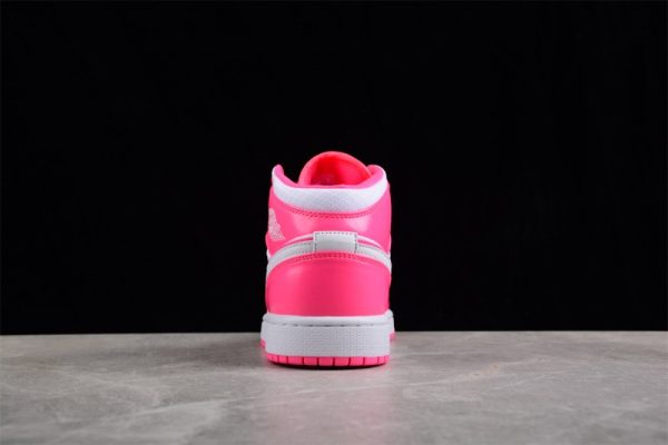 Jordan 1 Mid Hyper Pink White (GS) 555112-611 - Image 5