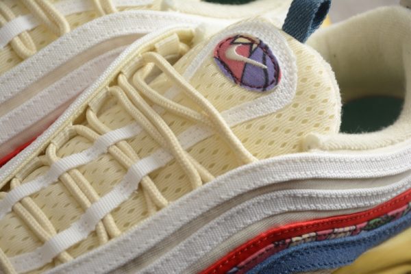 Nike Air Max 97 Coconut Milk Fossil Denim Red DV1486-162 - Image 2