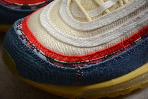 Nike Air Max 97 Coconut Milk Fossil Denim Red DV1486-162 - Image 3