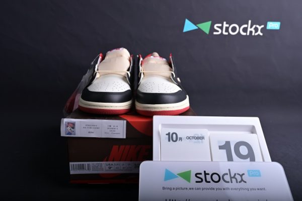 Travis Scott x Fragment Design x Air Jordan 1 Low Red (SP Batch) - Image 2