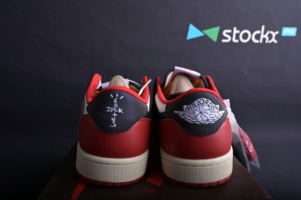 Travis Scott x Fragment Design x Air Jordan 1 Low Red (SP Batch) - Image 5