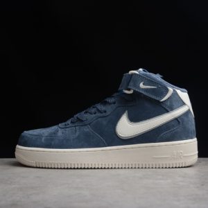 Air Force 1 Mid Suede Navy Blue White AA1118-007