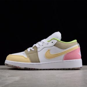 Jordan 1 Low Pastel Grind Vivid Green (GS) DJ0341-100