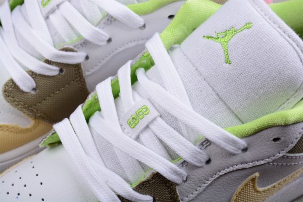 Jordan 1 Low Pastel Grind Vivid Green (GS) DJ0341-100 - Image 2