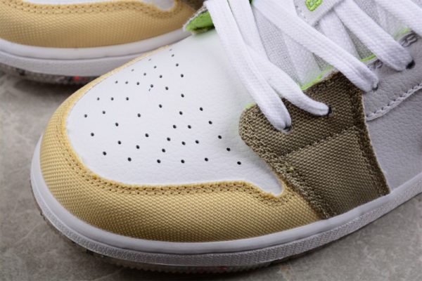 Jordan 1 Low Pastel Grind Vivid Green (GS) DJ0341-100 - Image 3