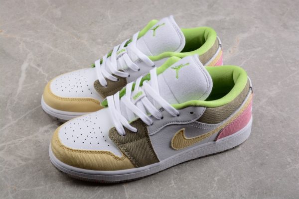 Jordan 1 Low Pastel Grind Vivid Green (GS) DJ0341-100 - Image 4