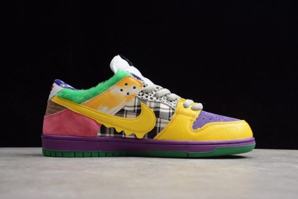 Nike SB Dunk Low Pro IW Purple Yellow-Violet-Pink 318403-137 - Image 3