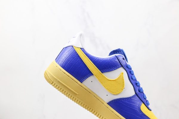 Nike Air Force 1 Low SP Undefeated 5 On It Blue Yellow Croc DM8462 400 - Image 2