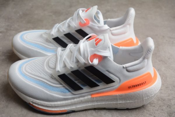 adidas Ultra Boost Light White Black Solar Red HQ6351 - Image 4