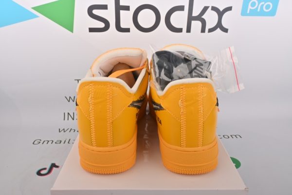 Off-White X NK Air Force 1   University Gold(Retail Batch) DD1876-700 - Image 4