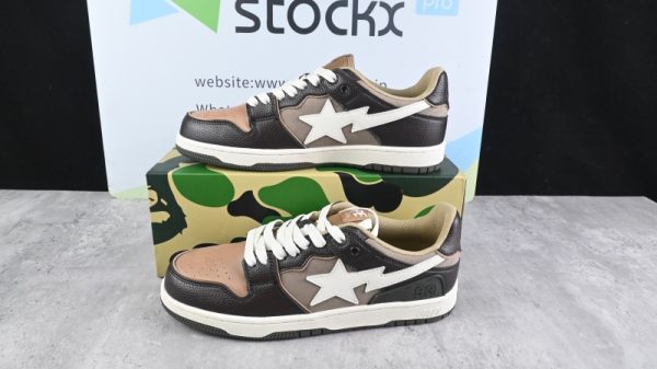 A Bathing Ape Bape SK8 Sta Brown Ivory (SP batch)001FWH801013_BEI_A