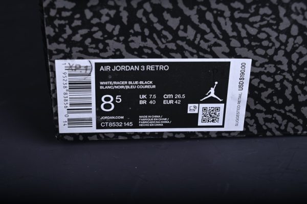 Jordan 3 Retro Racer Blue CT8532-145 - Image 2