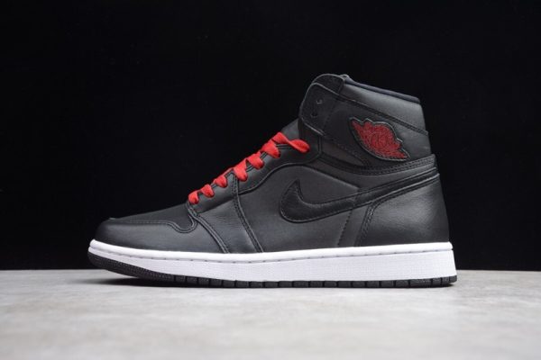 Jordan 1 Retro High Black Satin Gym Red 555088-060