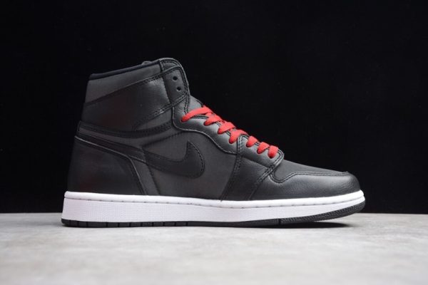 Jordan 1 Retro High Black Satin Gym Red 555088-060 - Image 4
