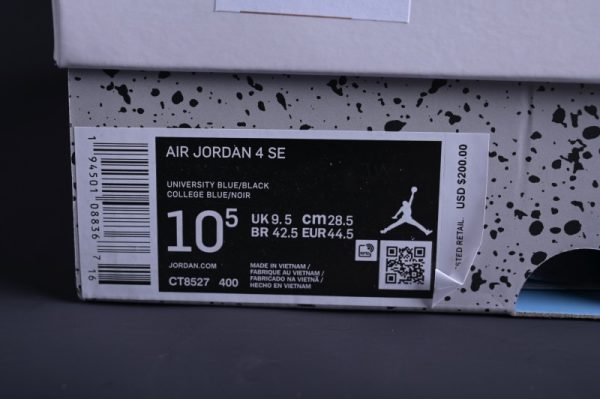 Air Jordan 4    University Blue(Retail Batch)CT8527-400 - Image 4