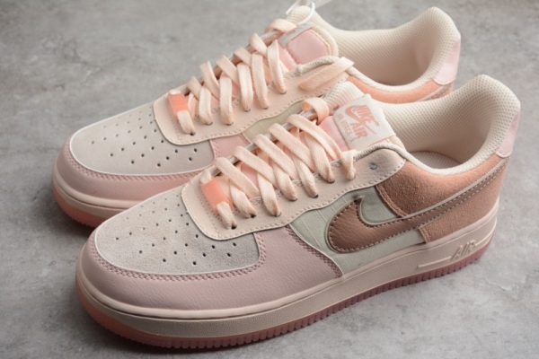 Nike Air Force 1'07 Low Premium Washed Coral Guava Ice Rose Gold 896185-603 - Image 4