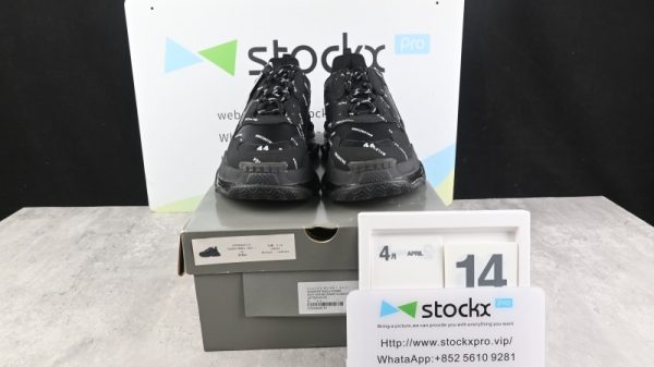 Ba***ci*ga Triple S Letter Black 524039 W09E1 2021(SP Batch) - Image 2