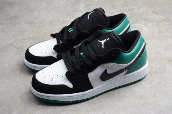 Jordan 1 Low White Black Mystic Green 553558-113 - Image 4