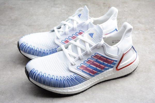 adidas Ultra Boost 20 Scarlet Royal Blue FG0712 - Image 4