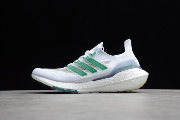 adidas Ultra Boost 21 White Sub Green FZ2326 - Image 2
