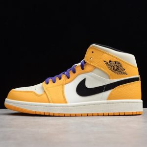 Jordan 1 Mid SE Lakers 852542-700