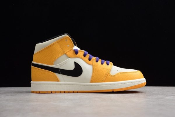 Jordan 1 Mid SE Lakers 852542-700 - Image 2