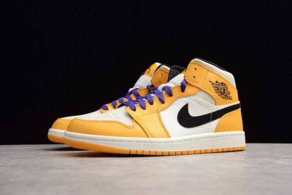 Jordan 1 Mid SE Lakers 852542-700 - Image 3